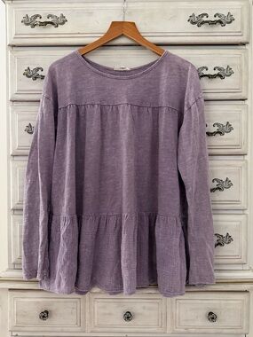 Vici Lavender Cotton Babydoll Top
